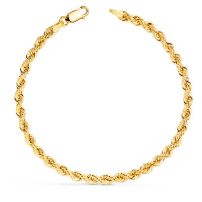 Pulsera Cordón 3,8mm Oro 18K