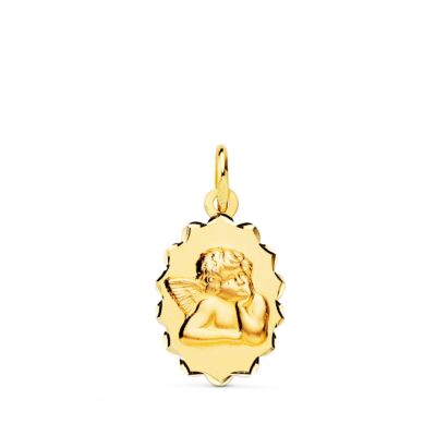 Medalla Angelito Oval Arcos Oro 18k