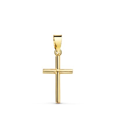 Cruz Mini Tubo Oro 18K