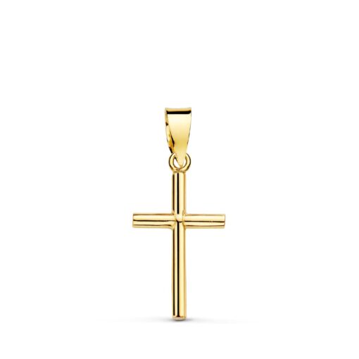 Cruz Mini Tubo Oro 18K