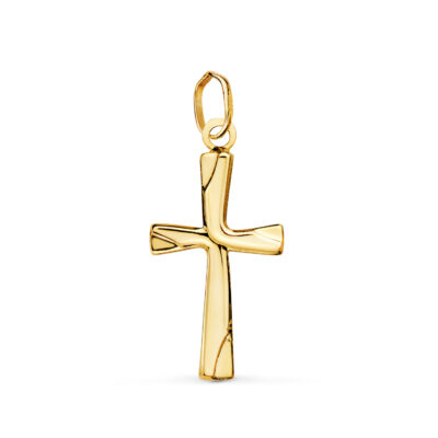 Cruz Facet Rectangular Oro 18K
