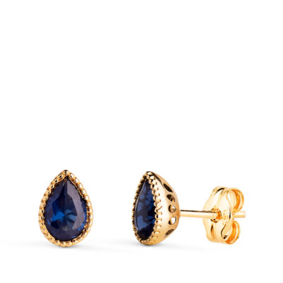 Pendientes Blue Gota Oro Amarillo 18K