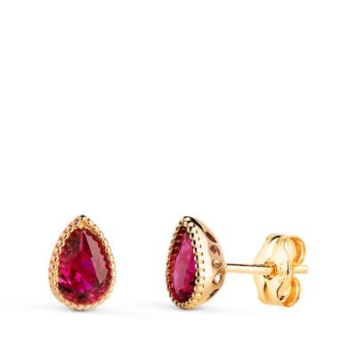 Pendientes Red Gota Oro Amarillo 18K