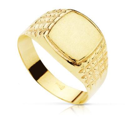 Sello Rectangular Gradeado Oro 18K