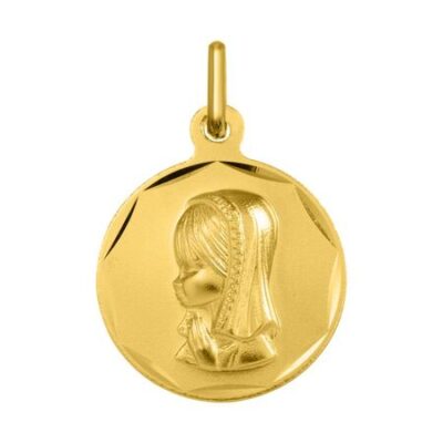 Medalla Virgen Niña 18K