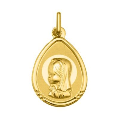 Medalla Virgen Niña Gota 18K