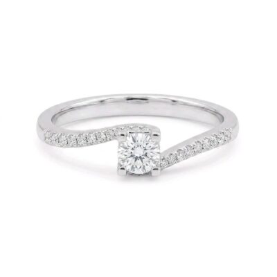 Anillo Elara Diamantes 0,28ct DF-VVS IGI Oro Blanco 18K