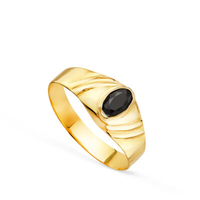 Sello Black Oval Oro 18K