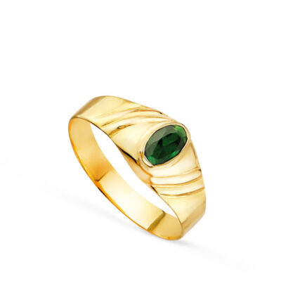 Sello Green Oval Oro 18K