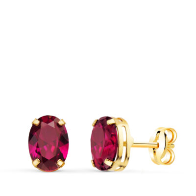 Pendientes Red Oval Oro Amarillo 18K