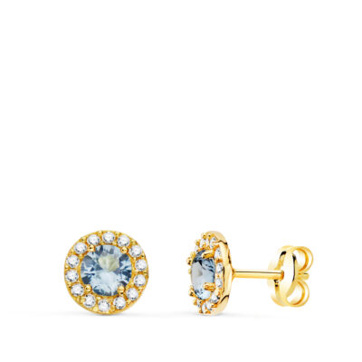 Pendientes Light Blue Melissa Oro Amarillo 18K