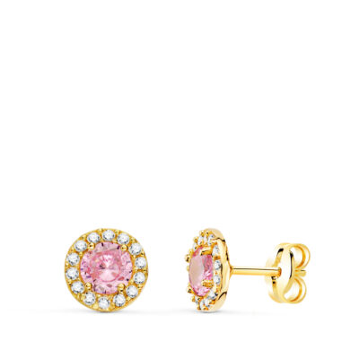 Pendientes Rose Melissa Oro Amarillo 18K