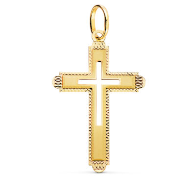 Cruz Midas Tallada Oro 18K
