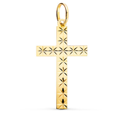 Cruz Exe Tallada Oro 18K