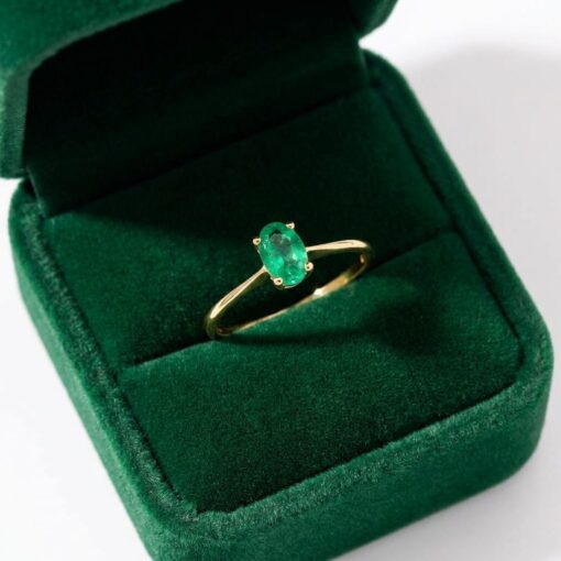 Anillo Dayma Esmeralda Oro 18K - Imagen 2