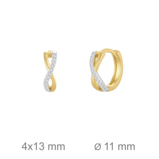 Aros Infinity Plata Bicolor