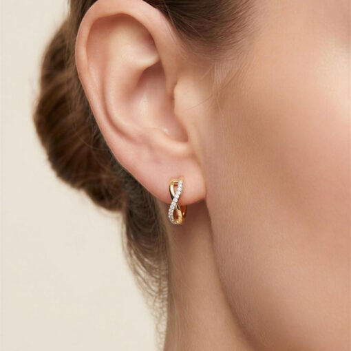 Aros Infinity Plata Bicolor - Imagen 2