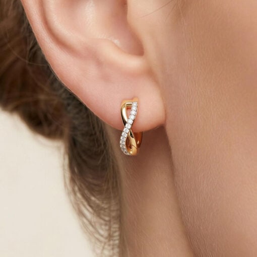 Aros Infinity Plata Bicolor - Imagen 3