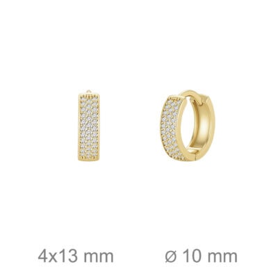 Aros Vittoria Plata Dorada