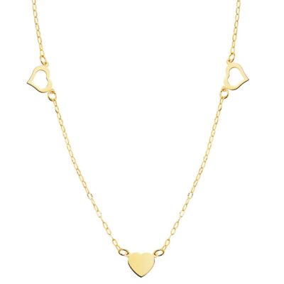 Gargantilla Heart Charms Oro 18K