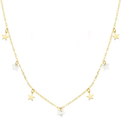 Gargantilla Star Charms Oro 18K