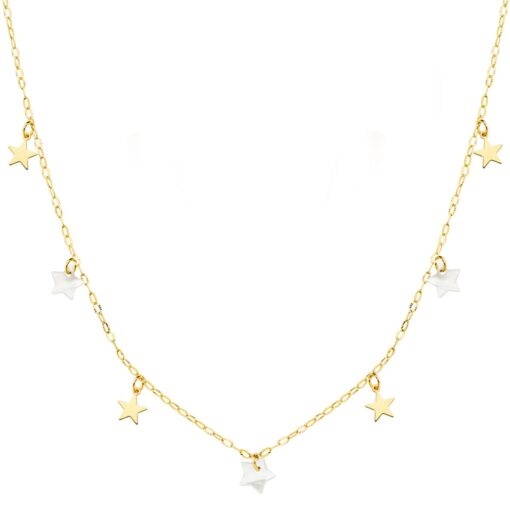 Gargantilla Star Charms Oro 18K