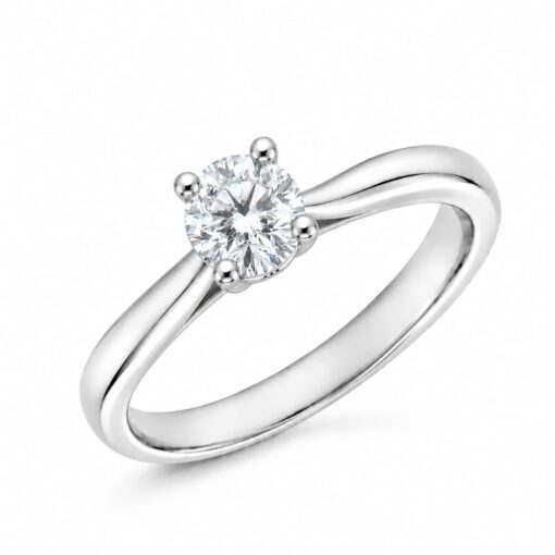 Anillo Vélisse Diamante 0,30ct E-VS IGI Oro Blanco 18K
