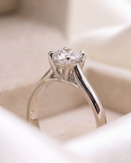 Anillo Vélisse Diamante 0,50ct D-VVS IGI Oro Blanco 18K - Imagen 3