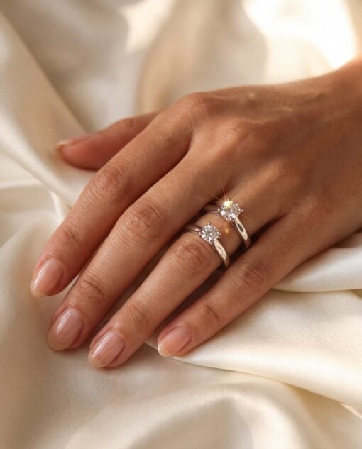 Anillo Vélisse Diamante 0,50ct D-VVS IGI Oro Blanco 18K - Imagen 2