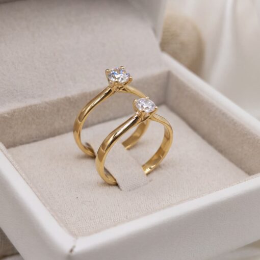 Anillo Fryda Diamante 0,50ct F-VVS IGI Oro 18K - Imagen 3