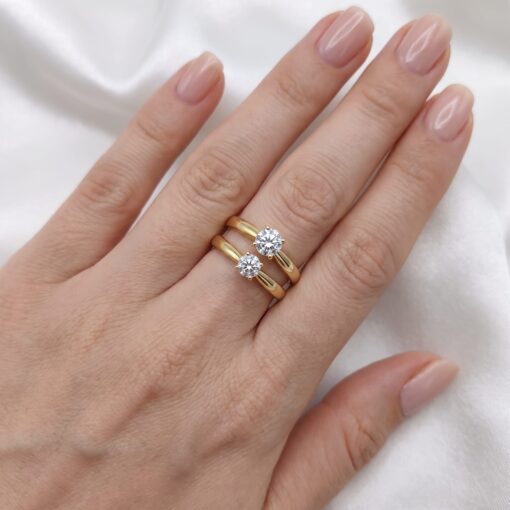 Anillo Fryda Diamante 0,50ct F-VVS IGI Oro 18K - Imagen 4