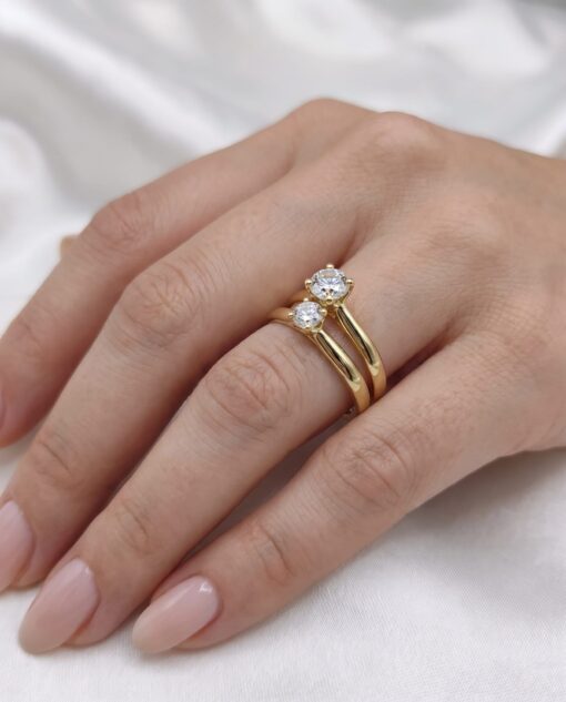 Anillo Fryda Diamante 0,50ct F-VVS IGI Oro 18K - Imagen 2