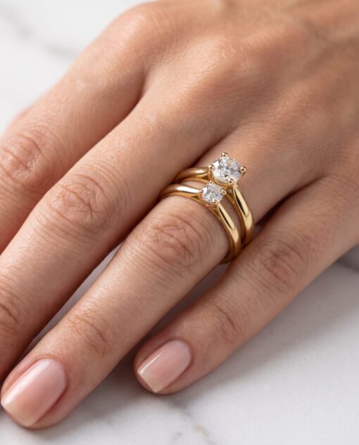 Anillo Vélisse Diamante 0,50ct F-VVS IGI Oro 18K - Imagen 4