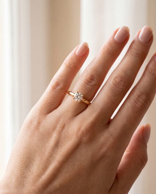 Anillo Vélisse Diamante 0,50ct F-VVS IGI Oro 18K - Imagen 2
