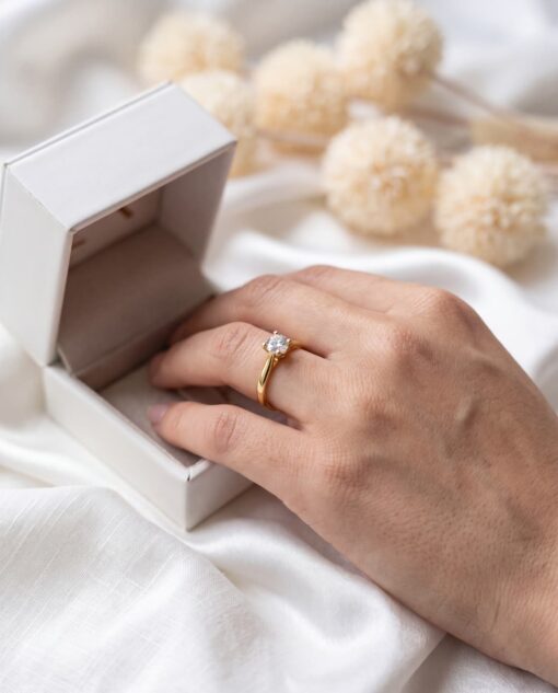 Anillo Vélisse Diamante 0,50ct F-VVS IGI Oro 18K - Imagen 3
