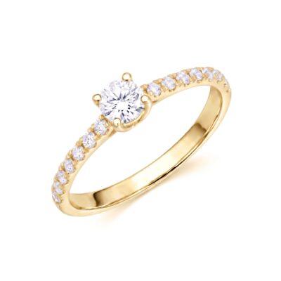 Anillo Mini Venecia Diamantes 0,38ct DF-SI IGI Oro 18K