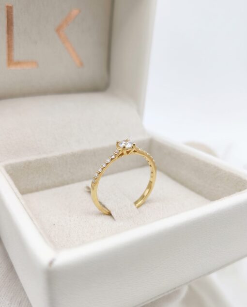 Anillo Mini Venecia Diamantes 0,38ct DF-SI IGI Oro 18K - Imagen 3