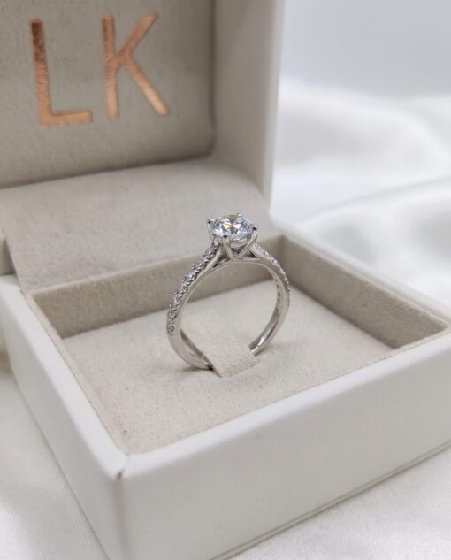 Anillo Venecia Diamantes 1,38ct DF-VVS IGI Oro Blanco 18K - Imagen 3