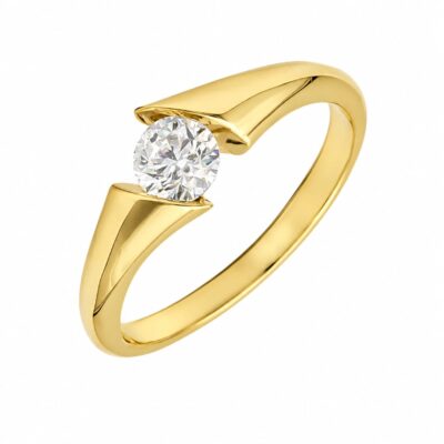 Solitario Althéa Diamante 0,40ct F-SI Oro 18K