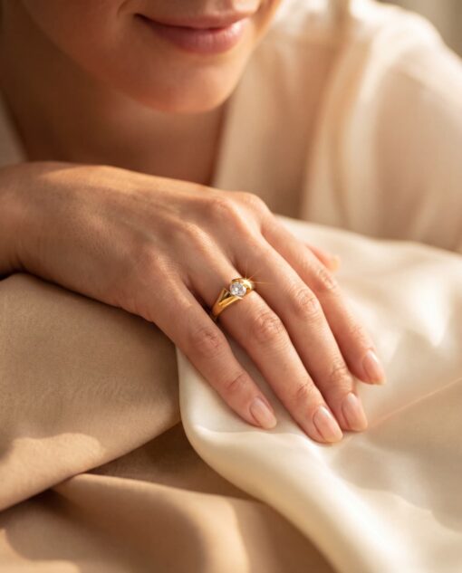 Solitario Althéa Diamante 0,40ct F-SI Oro 18K - Imagen 3