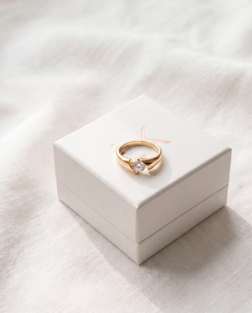 Solitario Althéa Diamante 0,40ct F-SI Oro 18K - Imagen 4