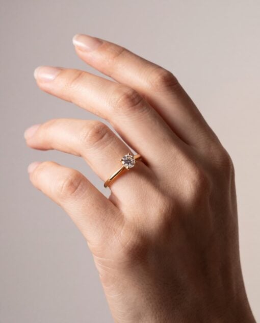 Solitario Gacelle Diamante 0,30ct F-SI Oro 18K - Imagen 3
