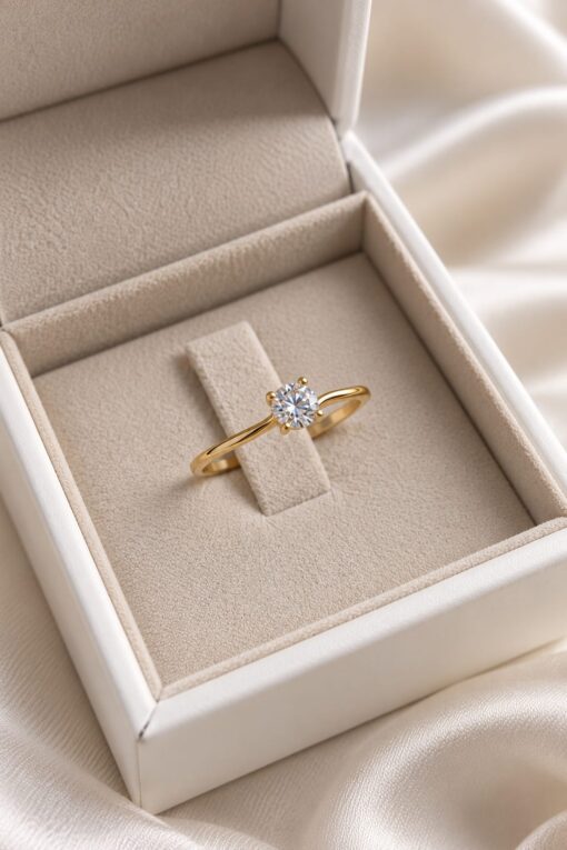 Solitario Gacelle Diamante 0,30ct F-SI Oro 18K - Imagen 2