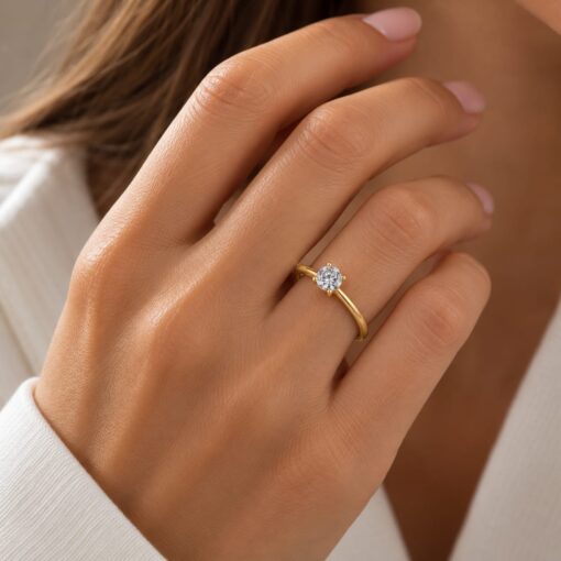 Anillo Mishelle Diamante 0,30 F-SI IGI Oro 18K - Imagen 2